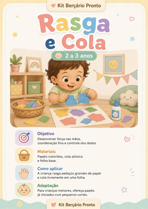 Exemplo de atividade da Biblioteca Visual Pequenas Descobertas 3