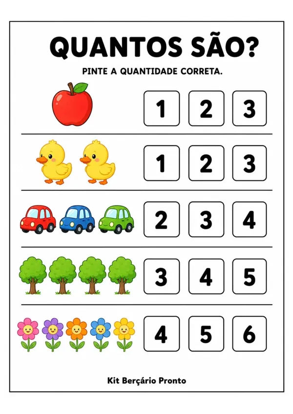 Exemplo de atividade da Biblioteca Visual Pequenas Descobertas 2